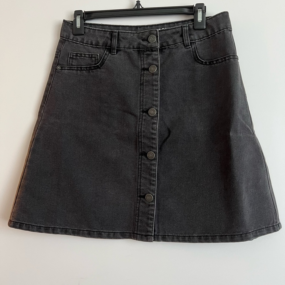 Noisy may Black A-Line Mini Skirt